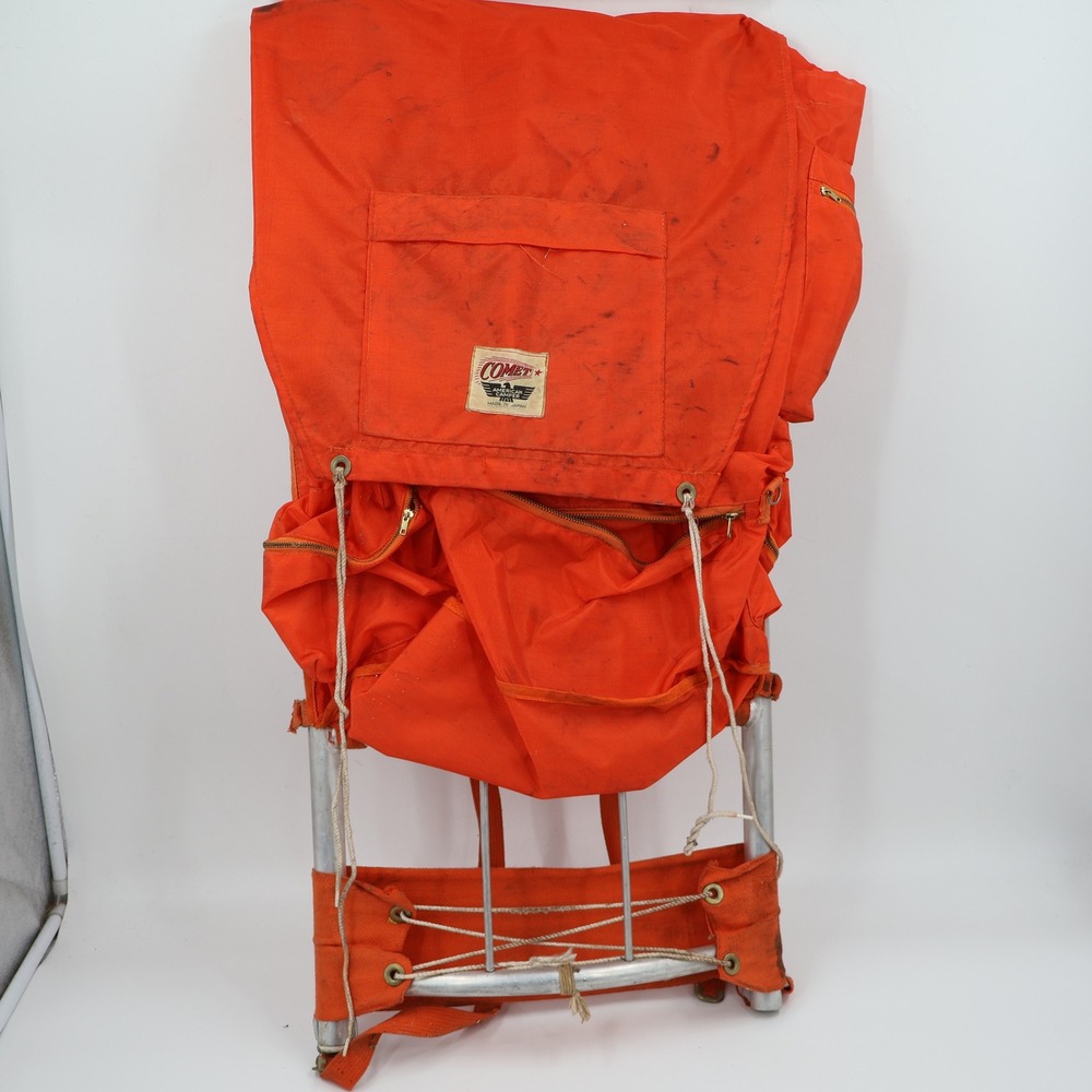 Comet American‎ Camper External Frame Backpack Unisex Large Orange Vintage Japan